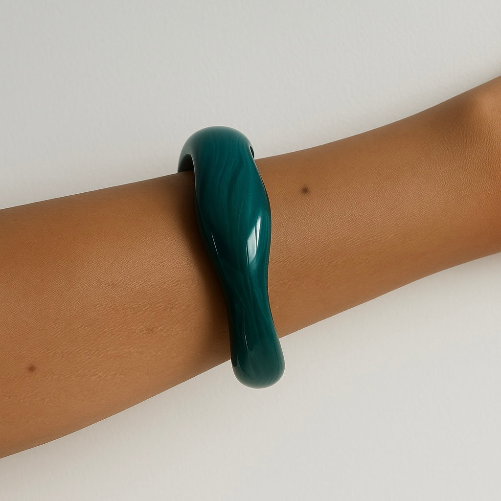Twist cuff malachite
