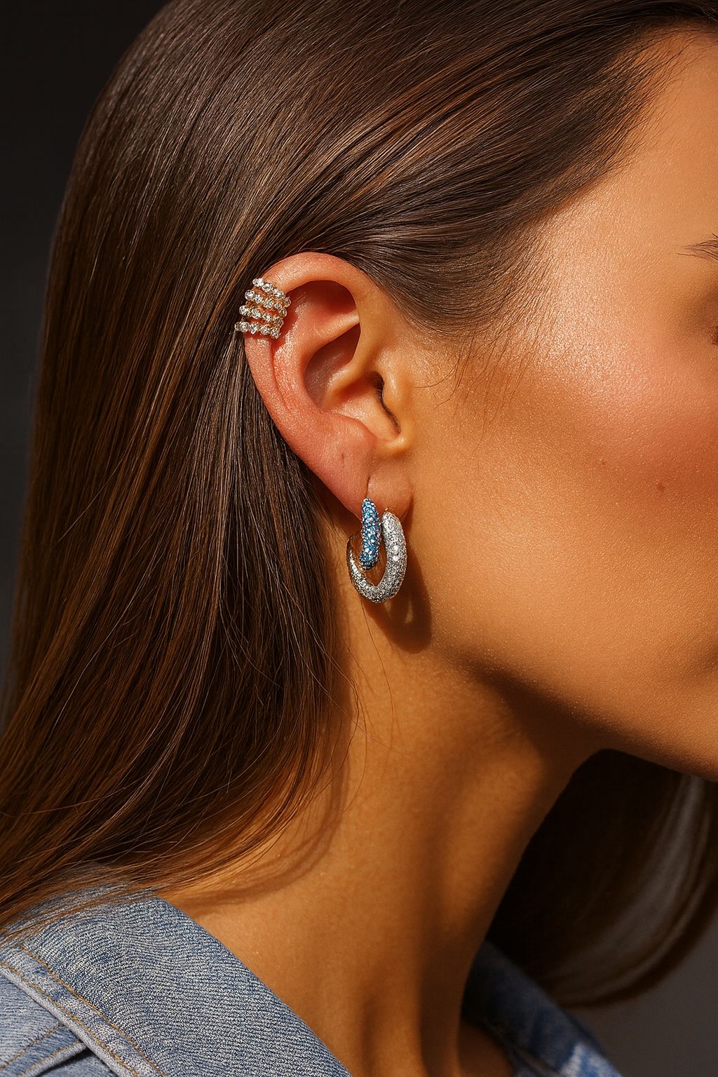Ear cuff pavée